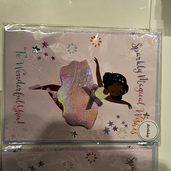 Birthday Cards for Kids - Ballerina (Lots of 5 / NEW) - Picture 6 of 13